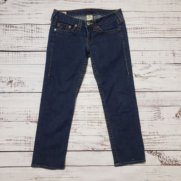 True Religion Lizzy crop Jeans crop Capri size 27 - Picture 1 of 12